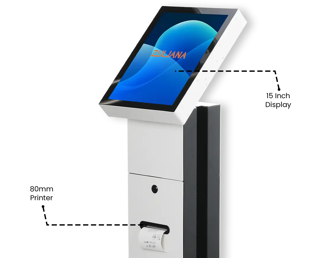 Touch Screen QueueManagement Kiosk 3 1082x875 White kiosk