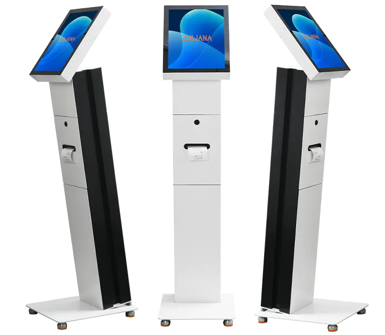 Touch Screen QueueManagement Kiosk 1 794x692 White kiosk