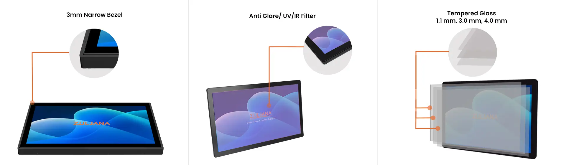 INDUSTRIAL TOUCH SCREEN MONITORS 33 Anti Glare selection 1
